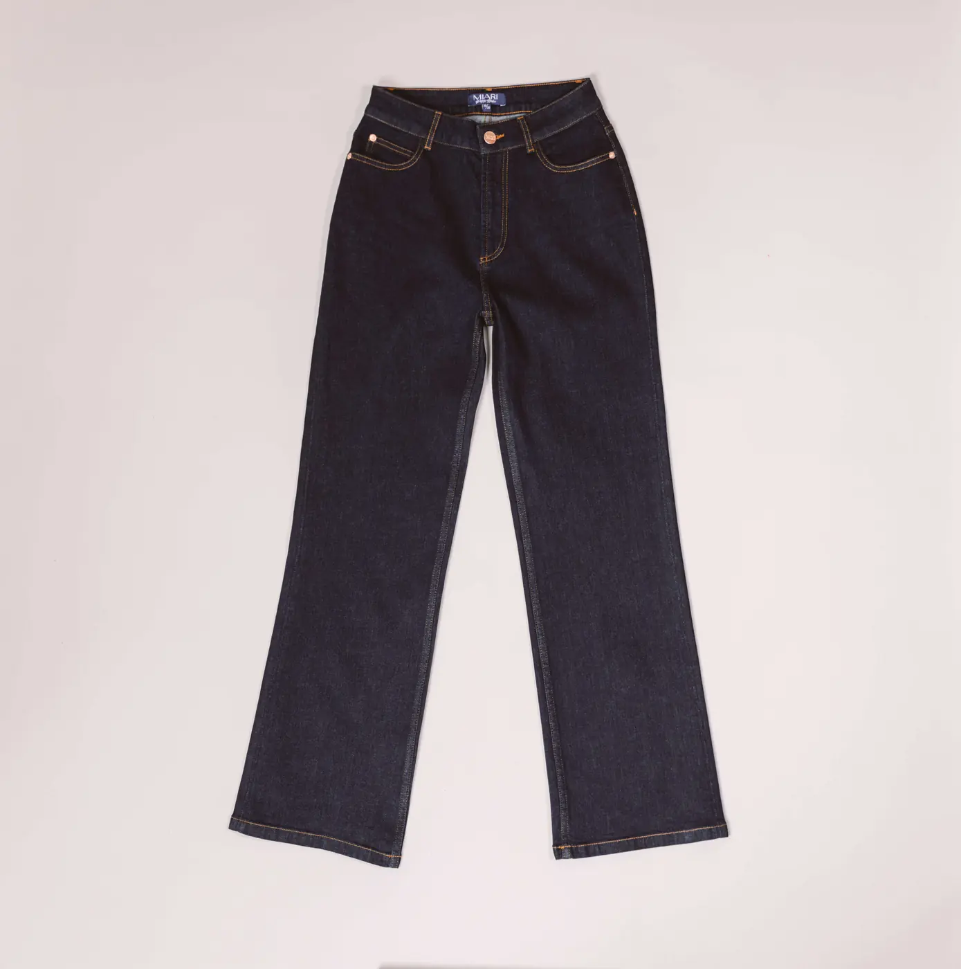 Petite Retro Flared Jeans – Dark Blue — detailfoto 7