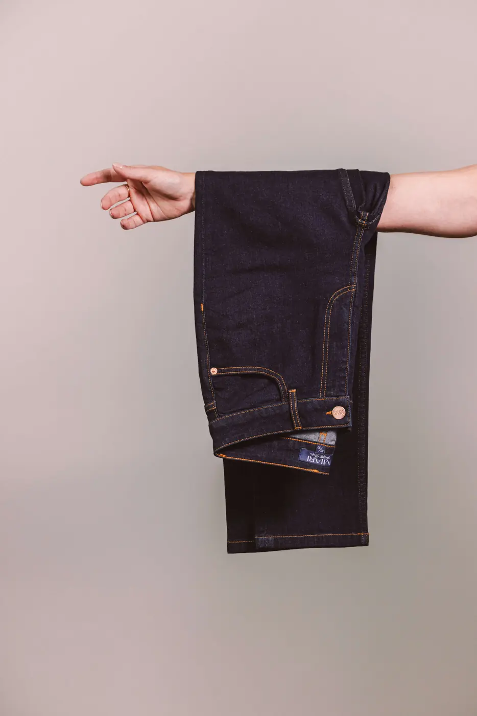 Petite Slim Fit Jeans – Dark Blue — detailfoto 4