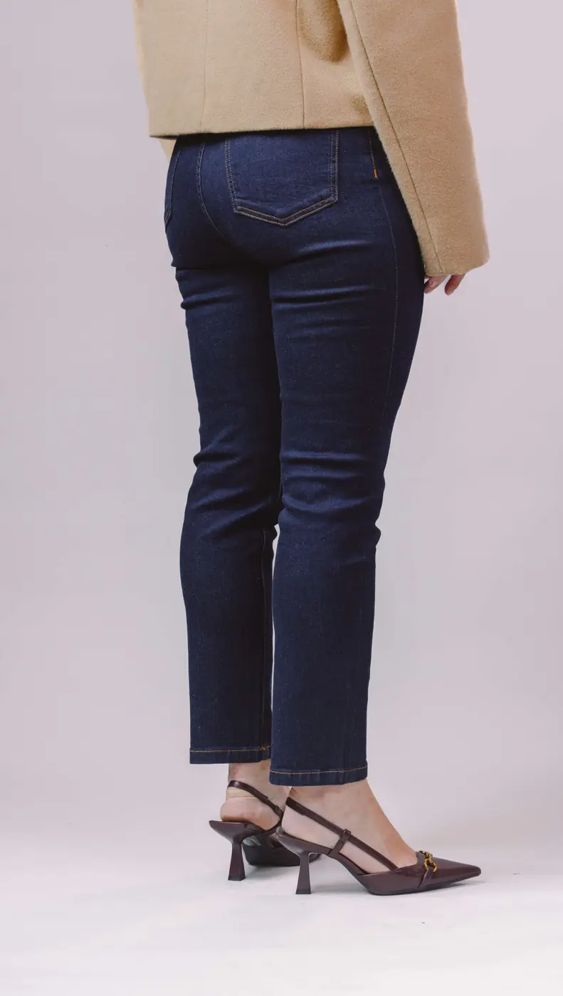 Petite Slim Fit Jeans – Dark Blue — detailfoto 6