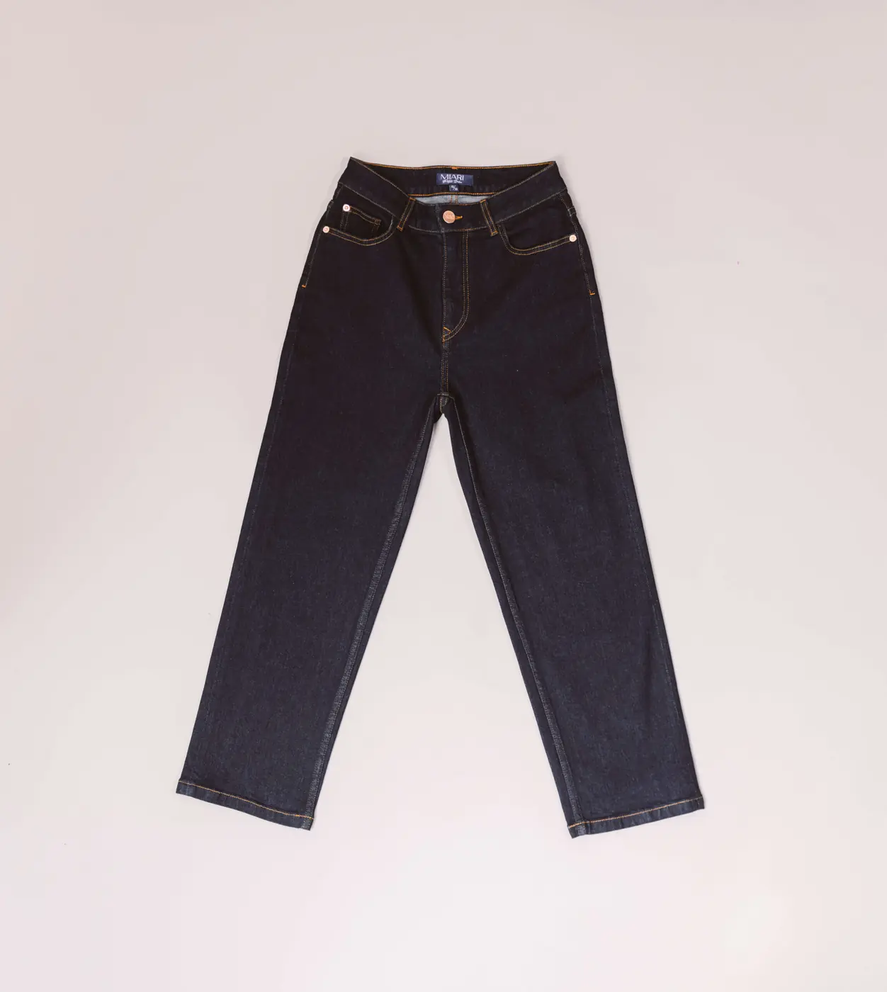 Petite Straight Ankle Jeans – Dark Blue — detailfoto 9