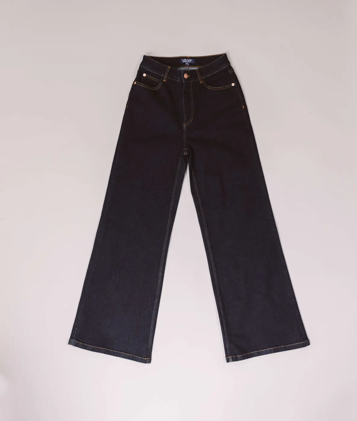 Petite Wide Leg Jeans – Dark Blue — detailfoto 7